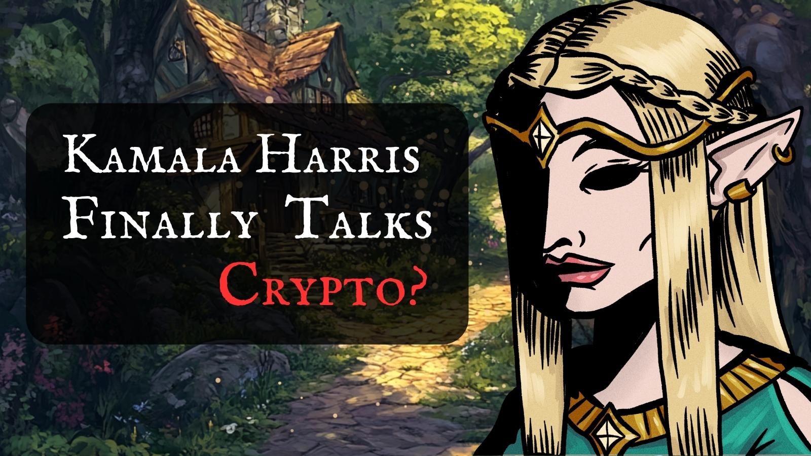 Cover Image for Kamala Harris Finally Talks Crypto? – Whispervale Rumours From The Tavern